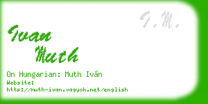 ivan muth business card