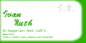 ivan muth business card